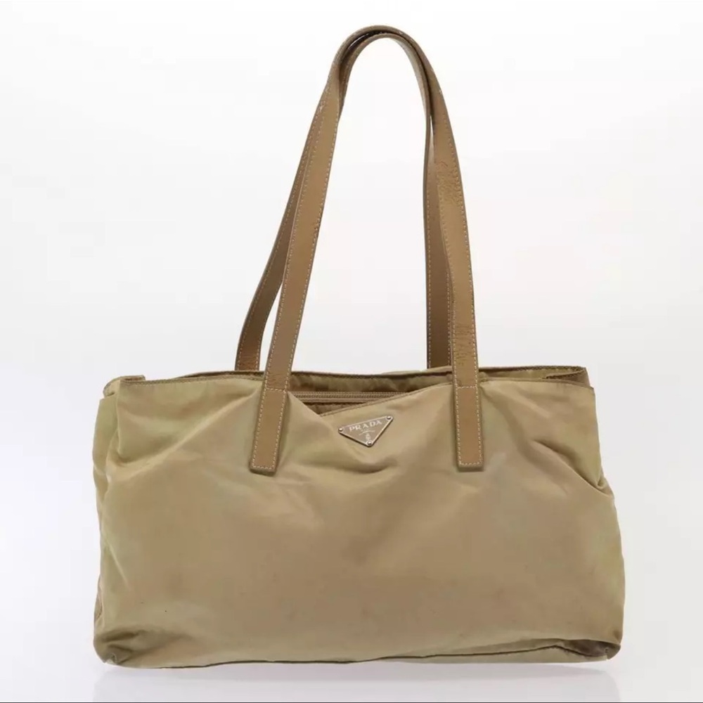 Use tan cream vintage nylon Prada bag